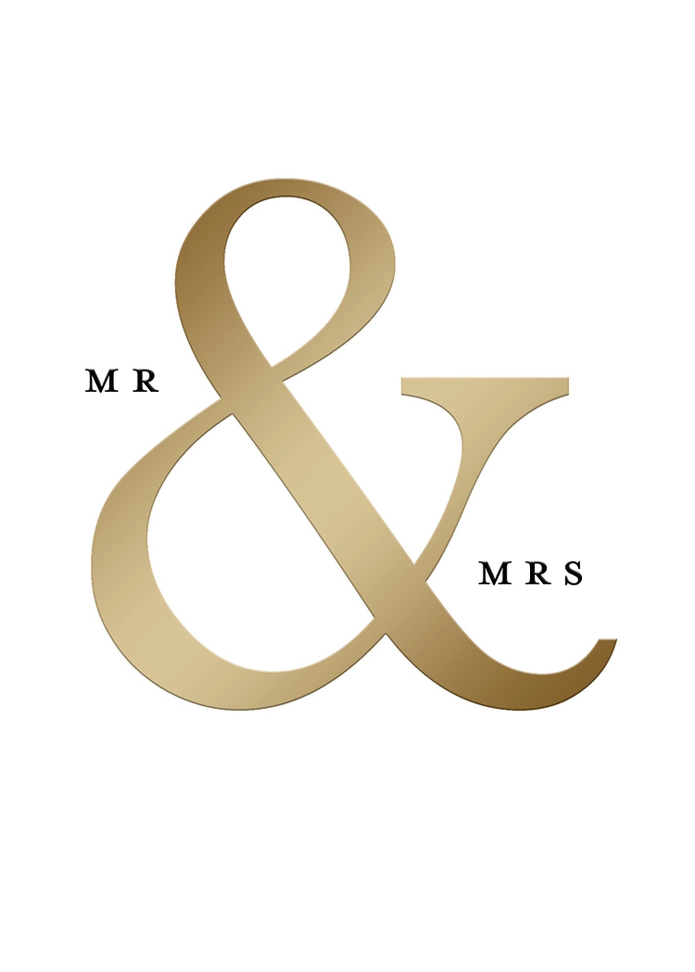 Mr and Mrs Ampersand Greeting Card