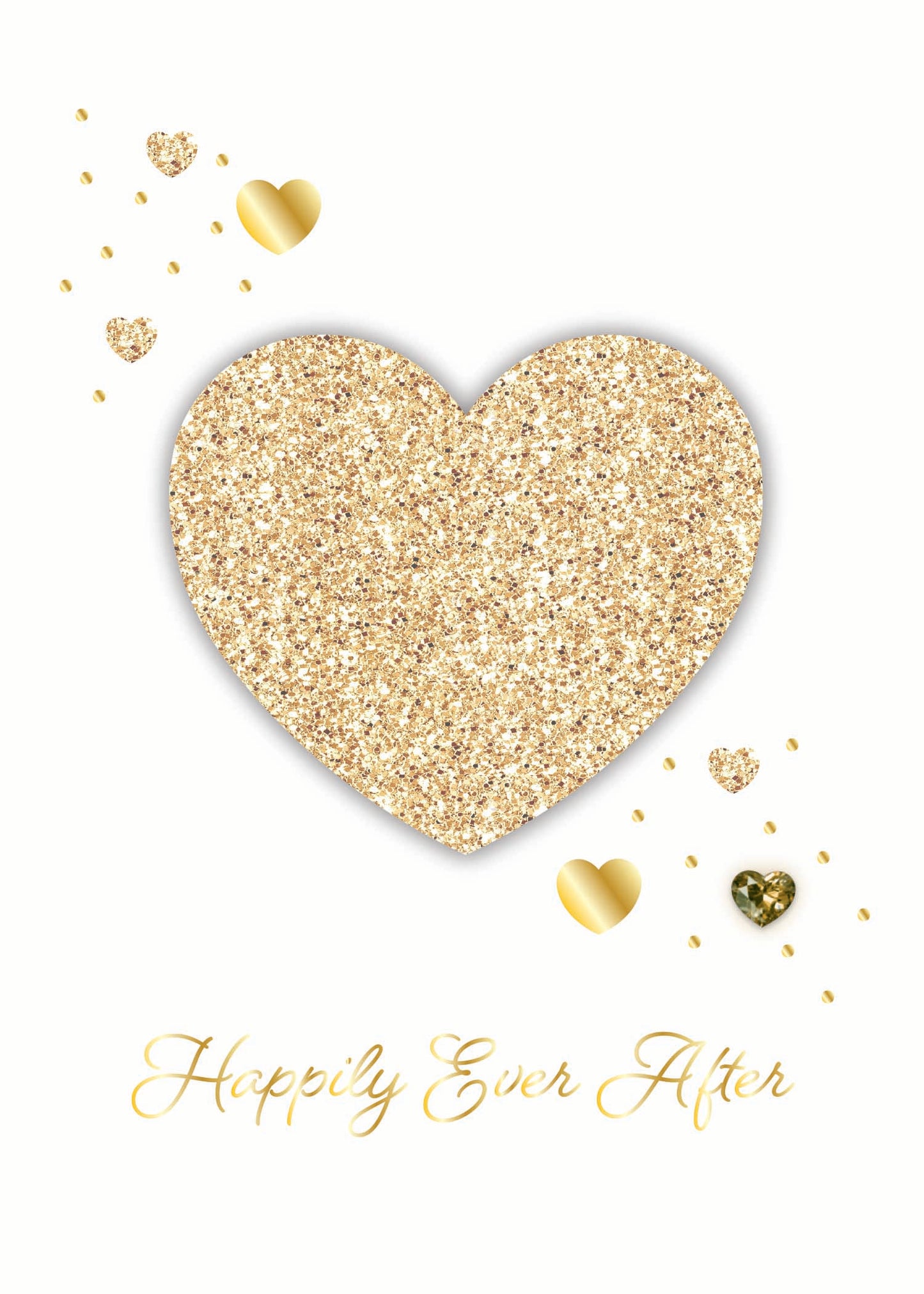 Elegant Gem Heart Greeting Card