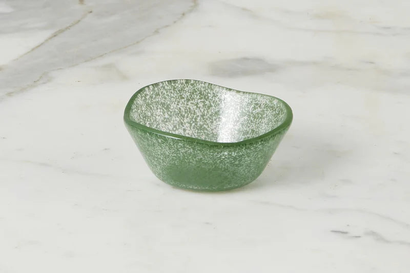 Glass Dipping Bowl,Green