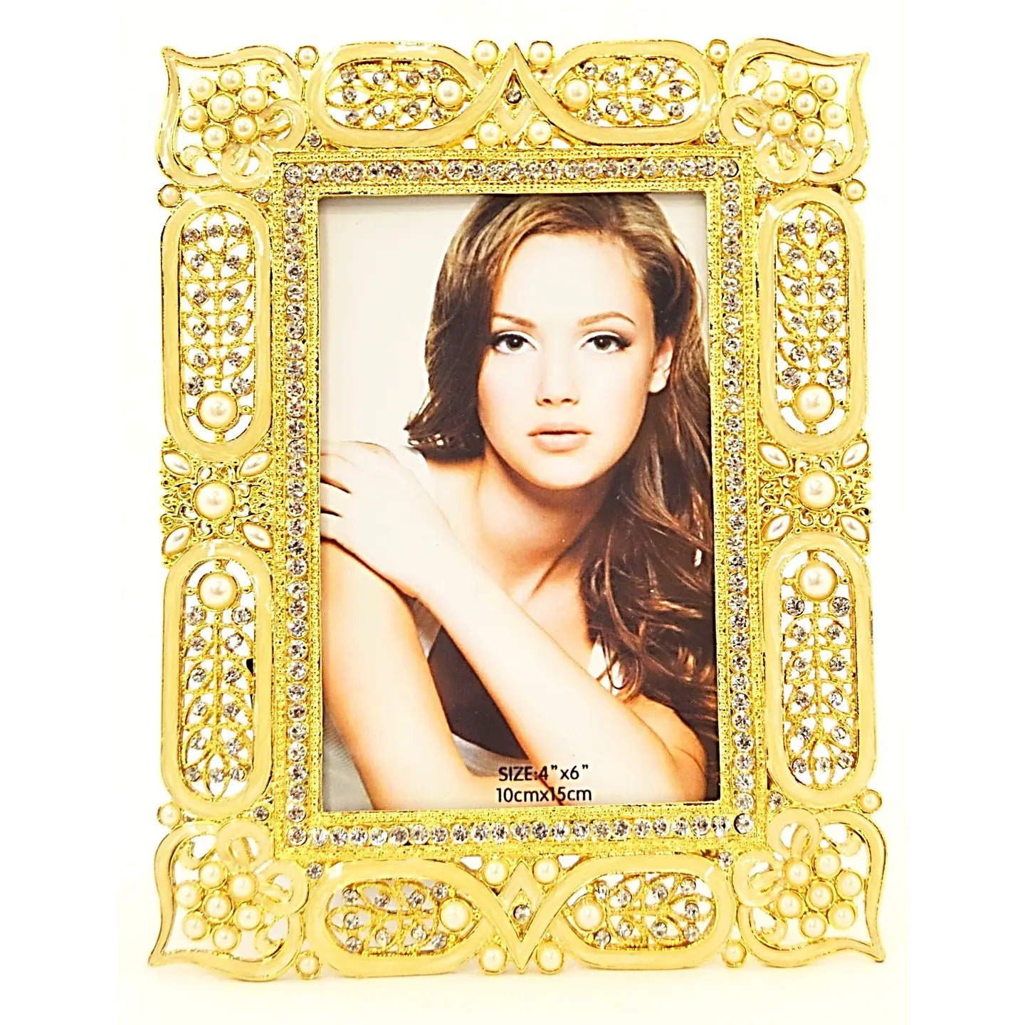 Martyna Picture Frame with Swarovski Crystal & Faux Pearls