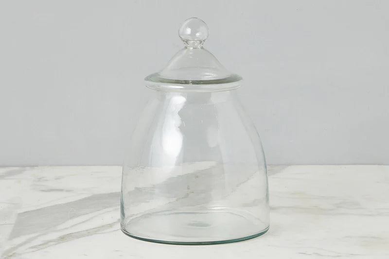 Vintage Glass Bon Bon Jar with Lid -small