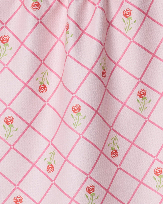 Geometry - Rose Lattice Tea Towel