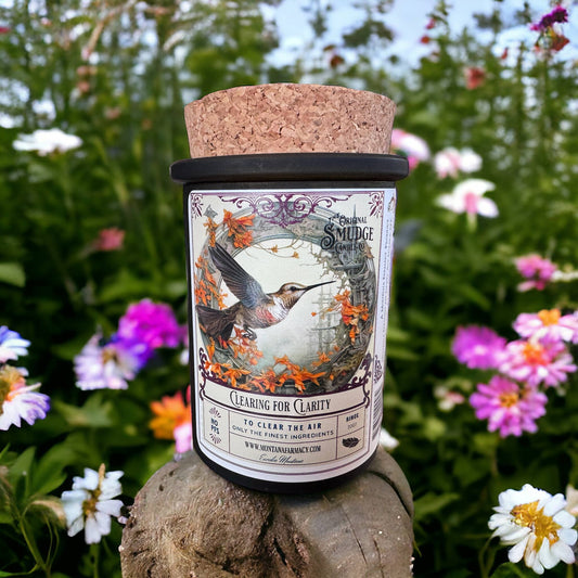 Clearing for Clarity Smudge Candle the Humming Bird