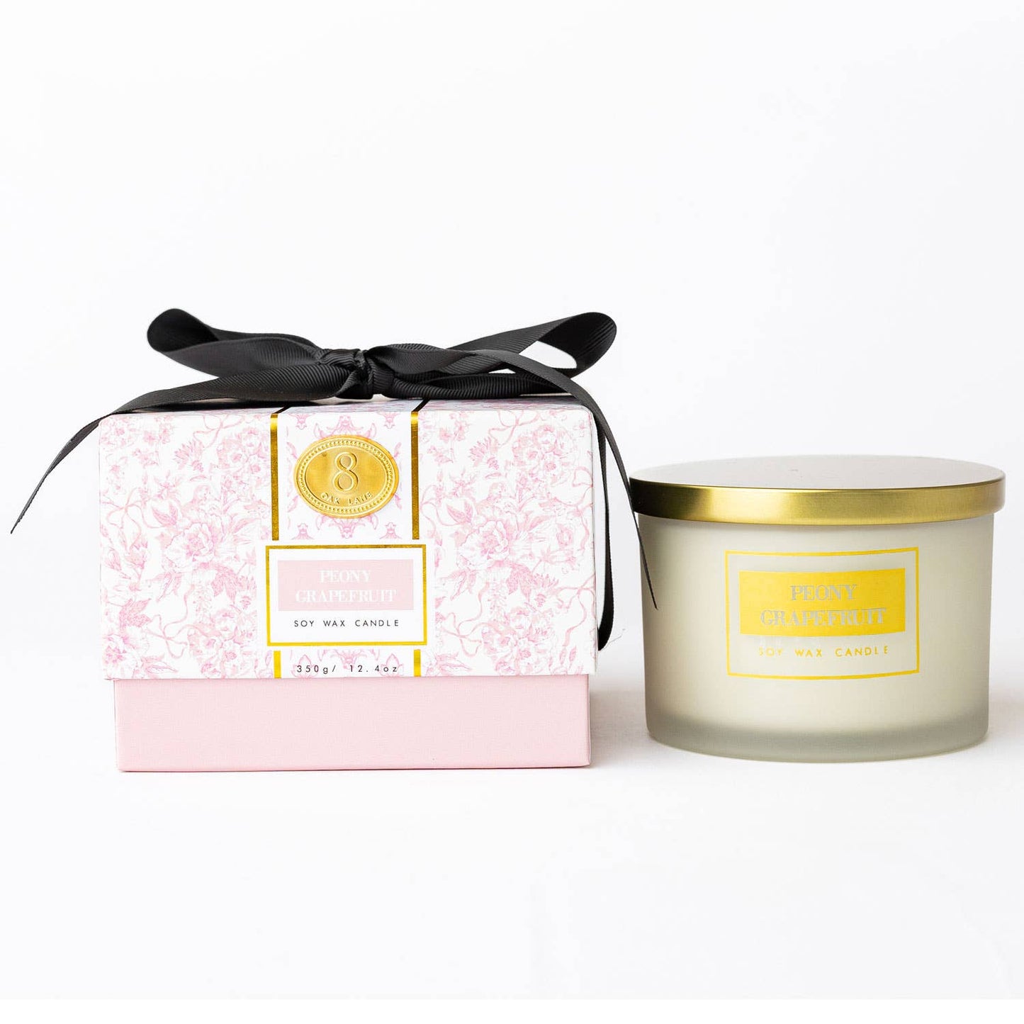 8 Oak Lane - Peony Grapefruit 3-Wick Boxed Soy Wax Candle