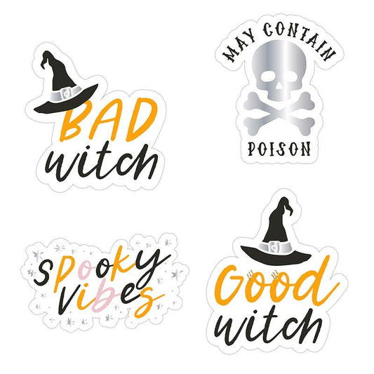 Reusable Wine Glass Decals Halloween