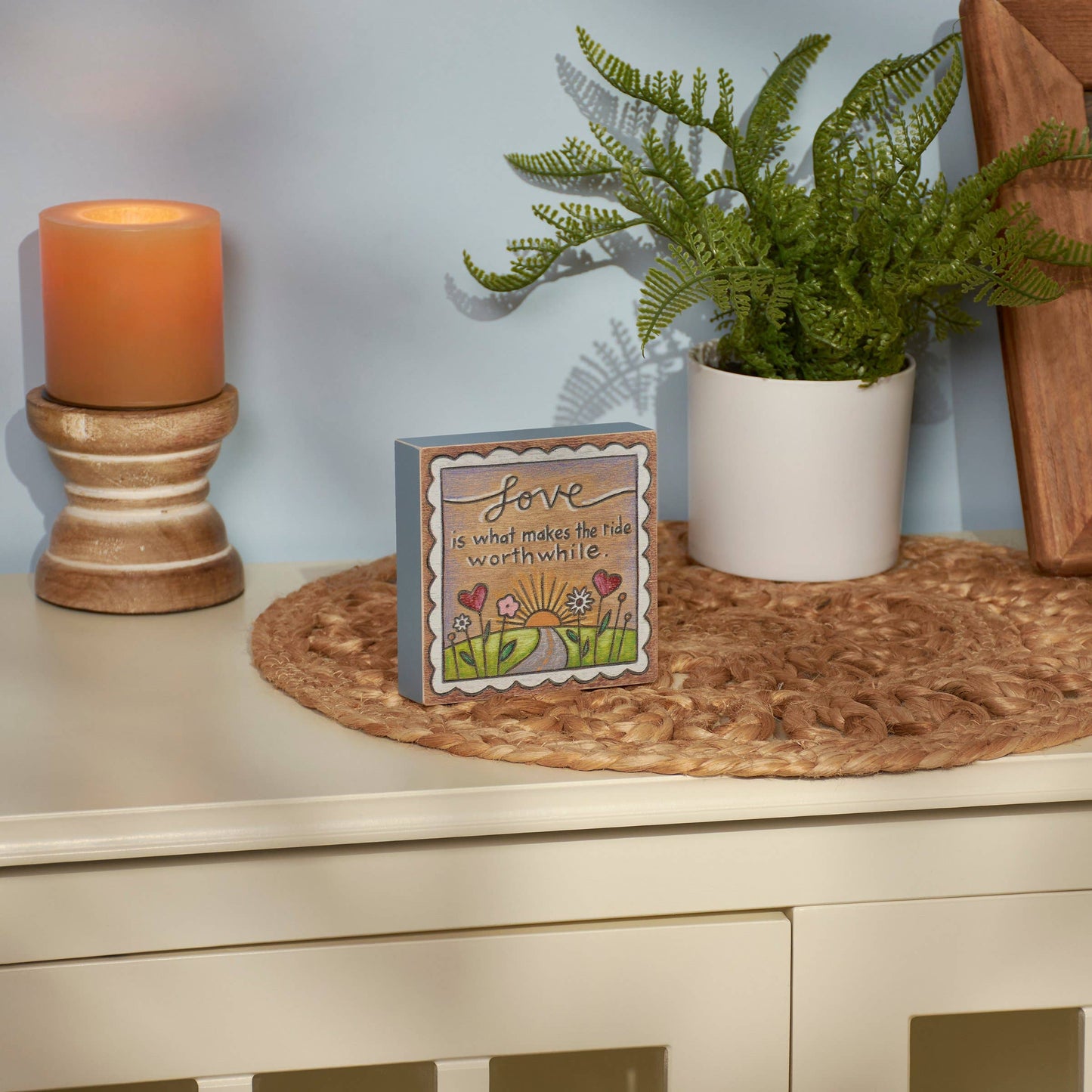 Love Worthwhile Block Sign