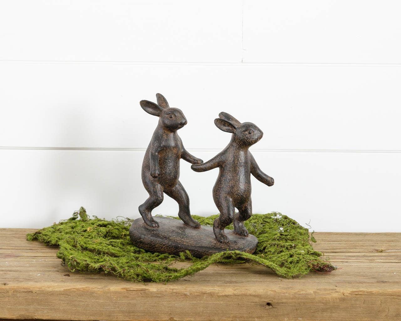 Rabbits Walking Hand In Hand