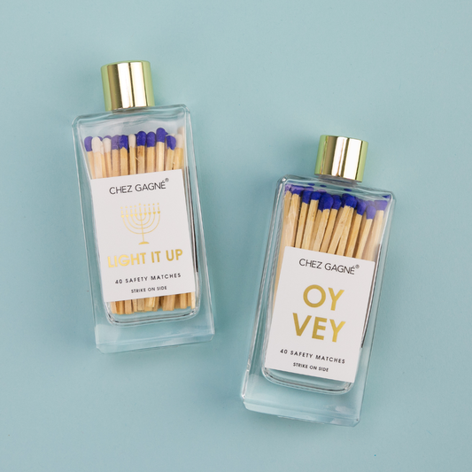 Enciéndelo - Hanukkah - Cerillas de seguridad para botellas de vidrio para festividades