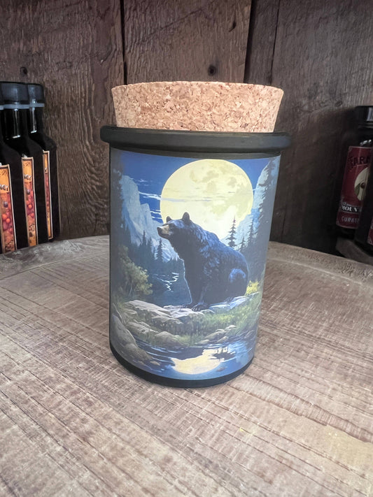 Art Nouveau Bears Art Candle Black Bear, Grizzly Bear Mtn