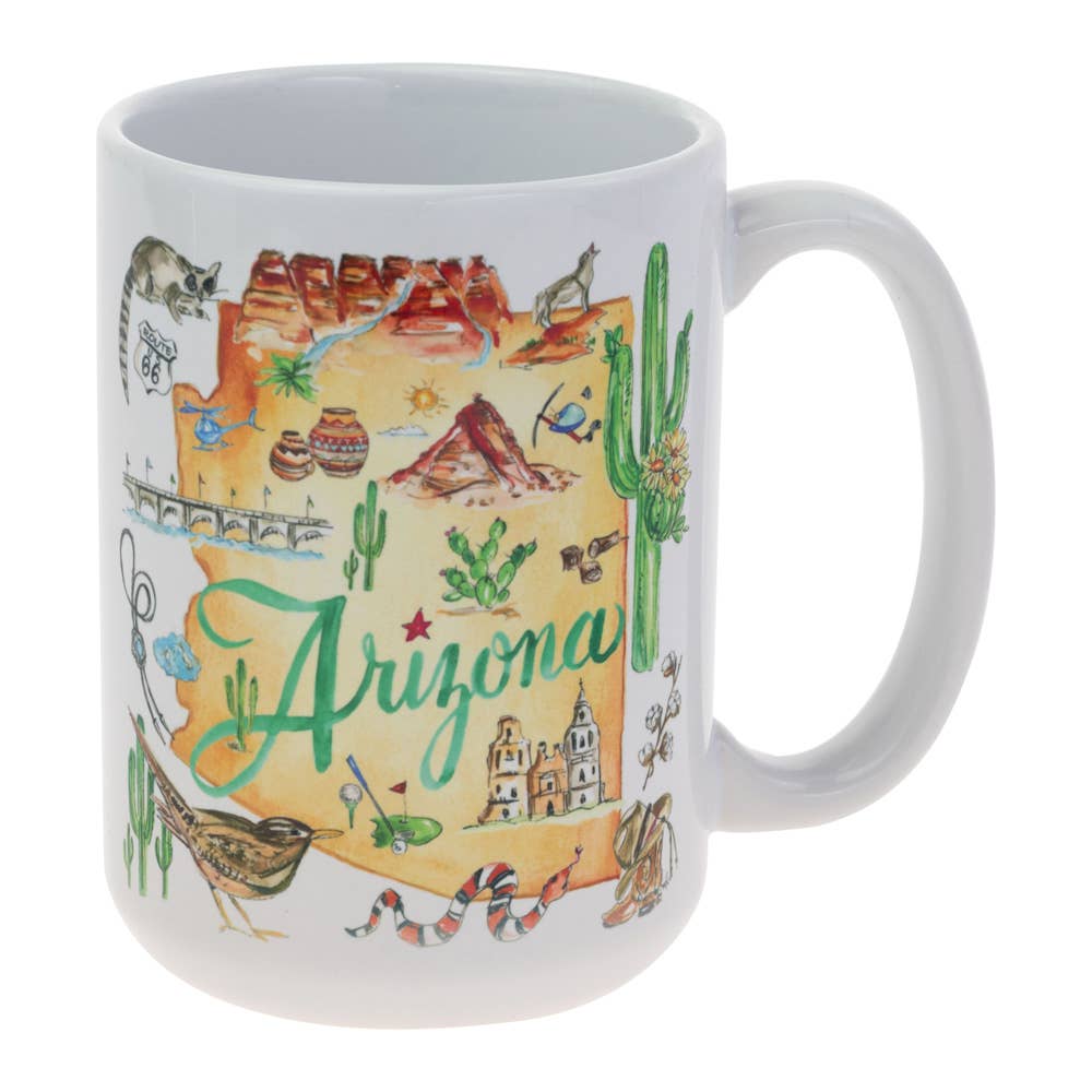 AZ State Collection Ceramic 15 oz Mug Arizona