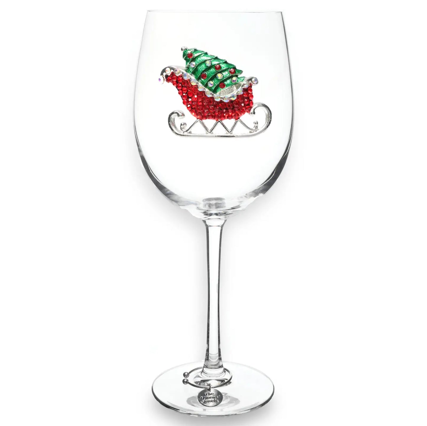 Red Christmas Sleigh Stemmed