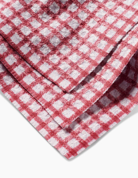 Geometry - Fireside Plaid Red Dishcloth Set