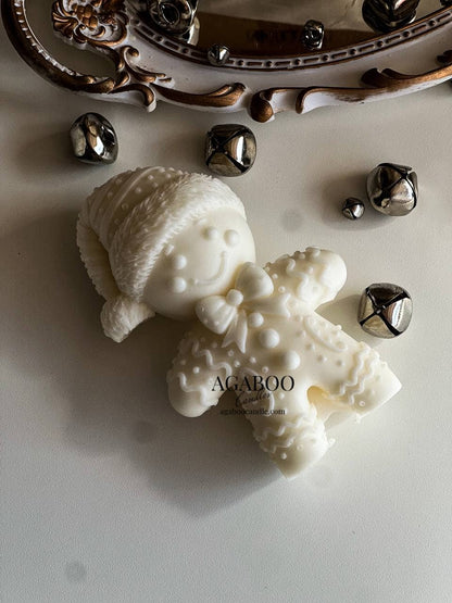 Festive Gingerbread Man Scented Candle 6x3.5in - Christmas