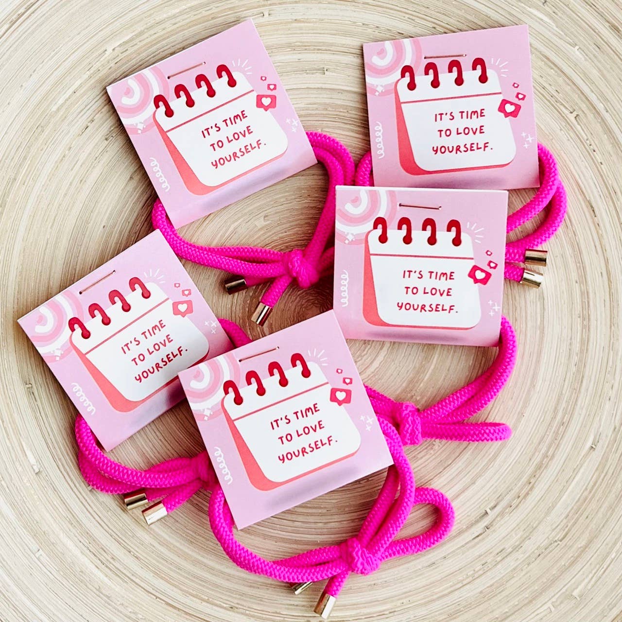 Coletero "Ámate a ti mismo" - Regalo de agradecimiento rosa