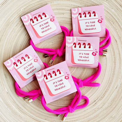 Coletero "Ámate a ti mismo" - Regalo de agradecimiento rosa