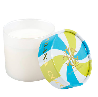 Coconut Cabana 2 Wick Candle with Decorative Lid