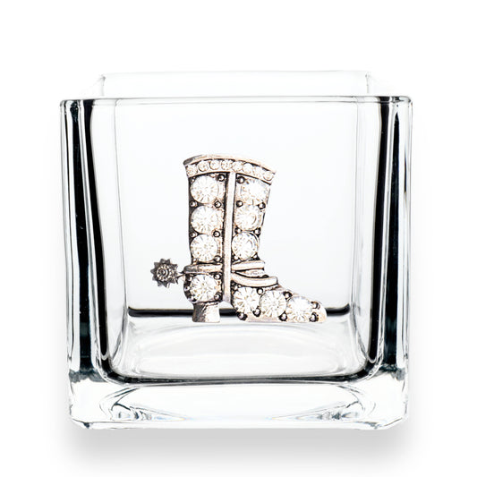 Cowboy Boot Jewel 4" Candle Holder