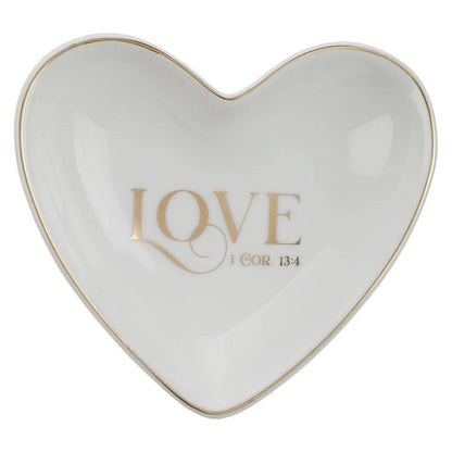 Trinket Tray Love Heart Love 1 Cor. 13:4