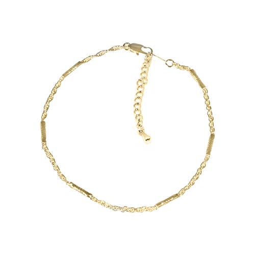 14K Gold-Plated Anklet Bracelet