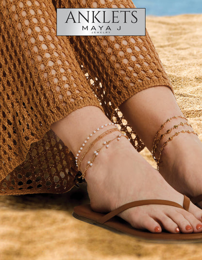 14K Gold-Plated Anklet Bracelet