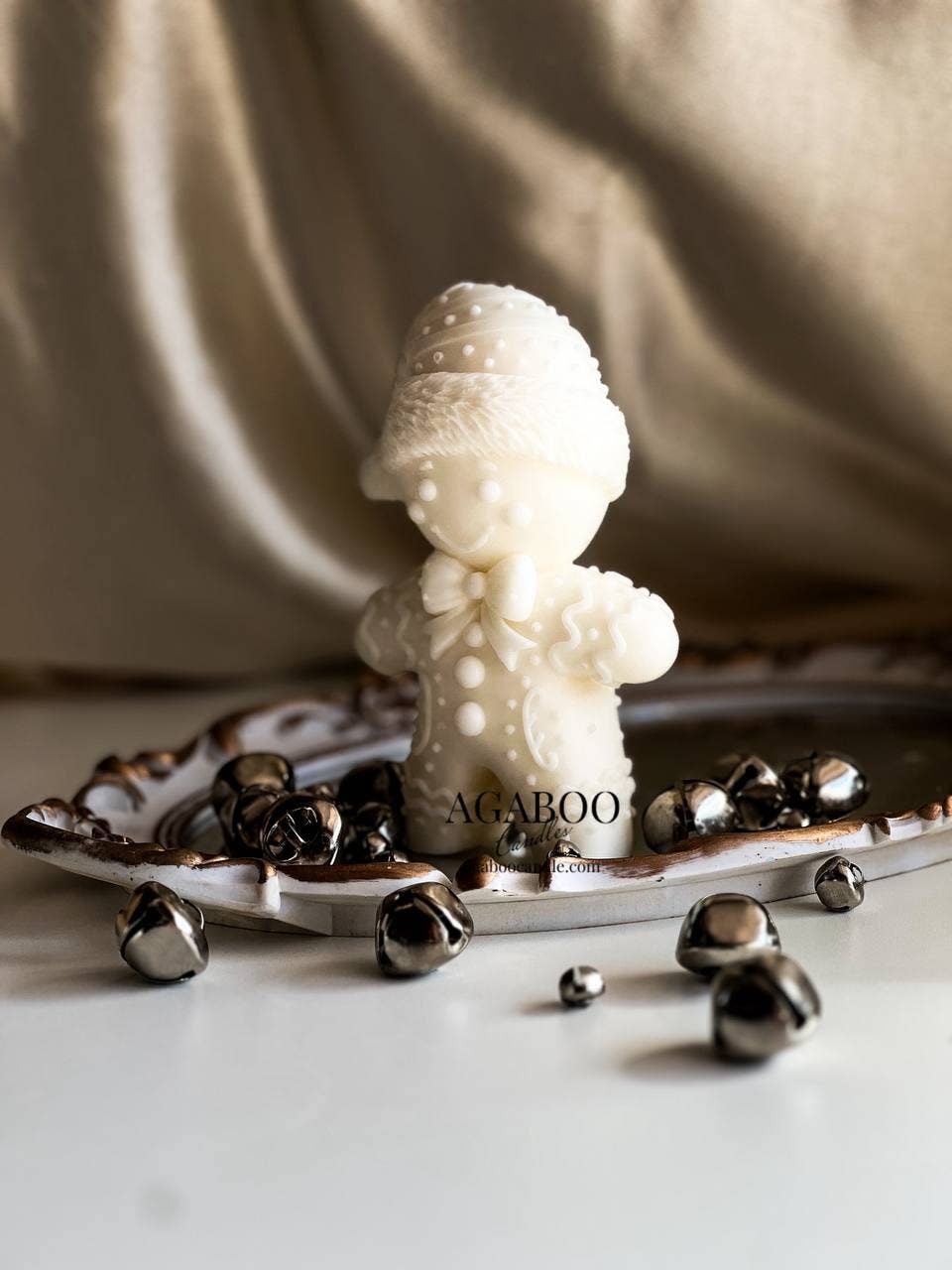 Festive Gingerbread Man Scented Candle 6x3.5in - Christmas