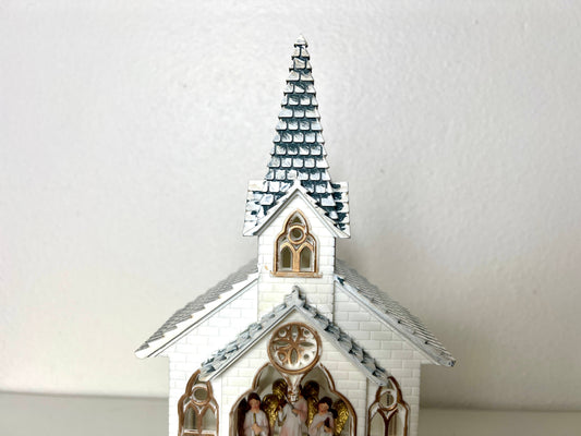 11" B/O Lighted Angel Church Glitter Globe - Nativity Decor