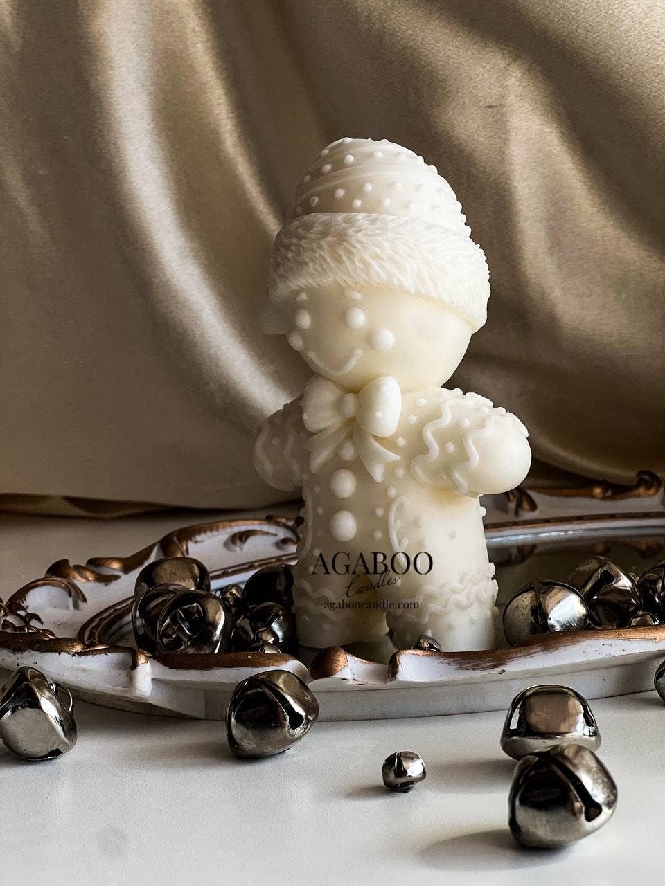 Festive Gingerbread Man Scented Candle 6x3.5in - Christmas