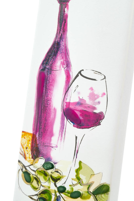 Flat Handmade Candle-Wine with Olives