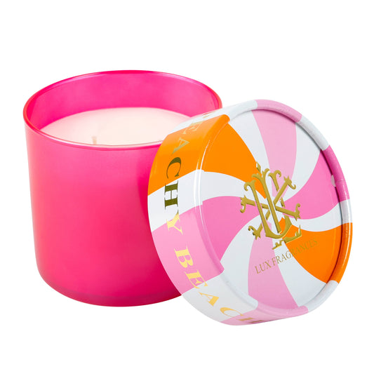 Beachy Peachy Sangria 2 Wick Candle with Decorative Lid