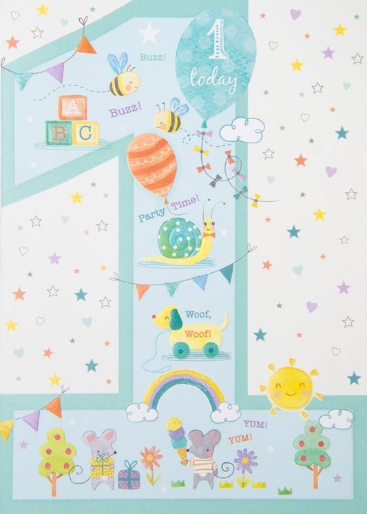 1-Little Kid Icons First Greeting Card