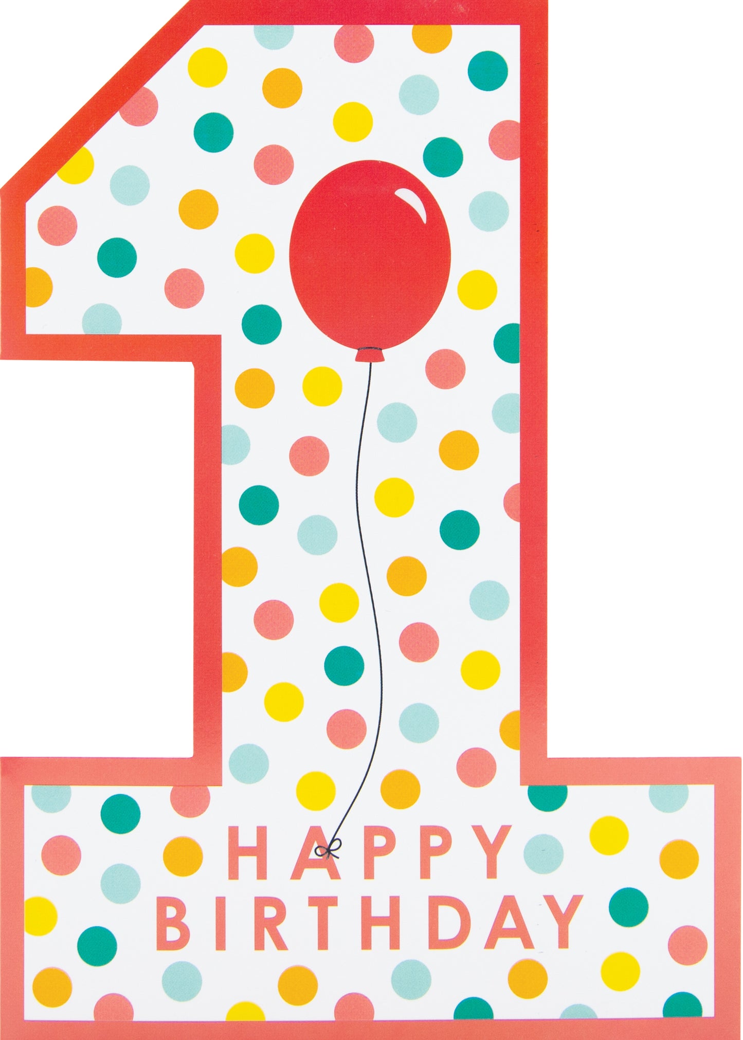 1 Die Cut First Greeting Card