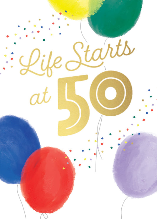 Life Starts At 50 Greeting Card
