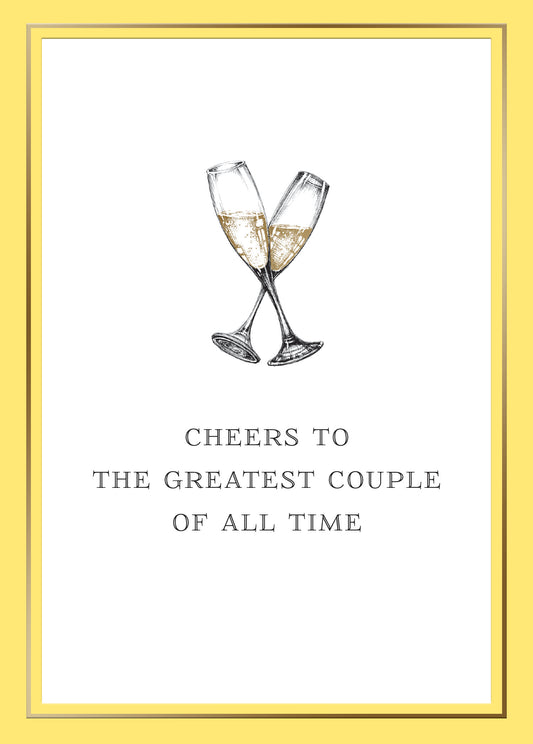 Cheers To The Greatest Couple Greeting Card