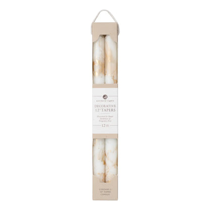 12" Decorative Tapers 2pk Kraft Box
