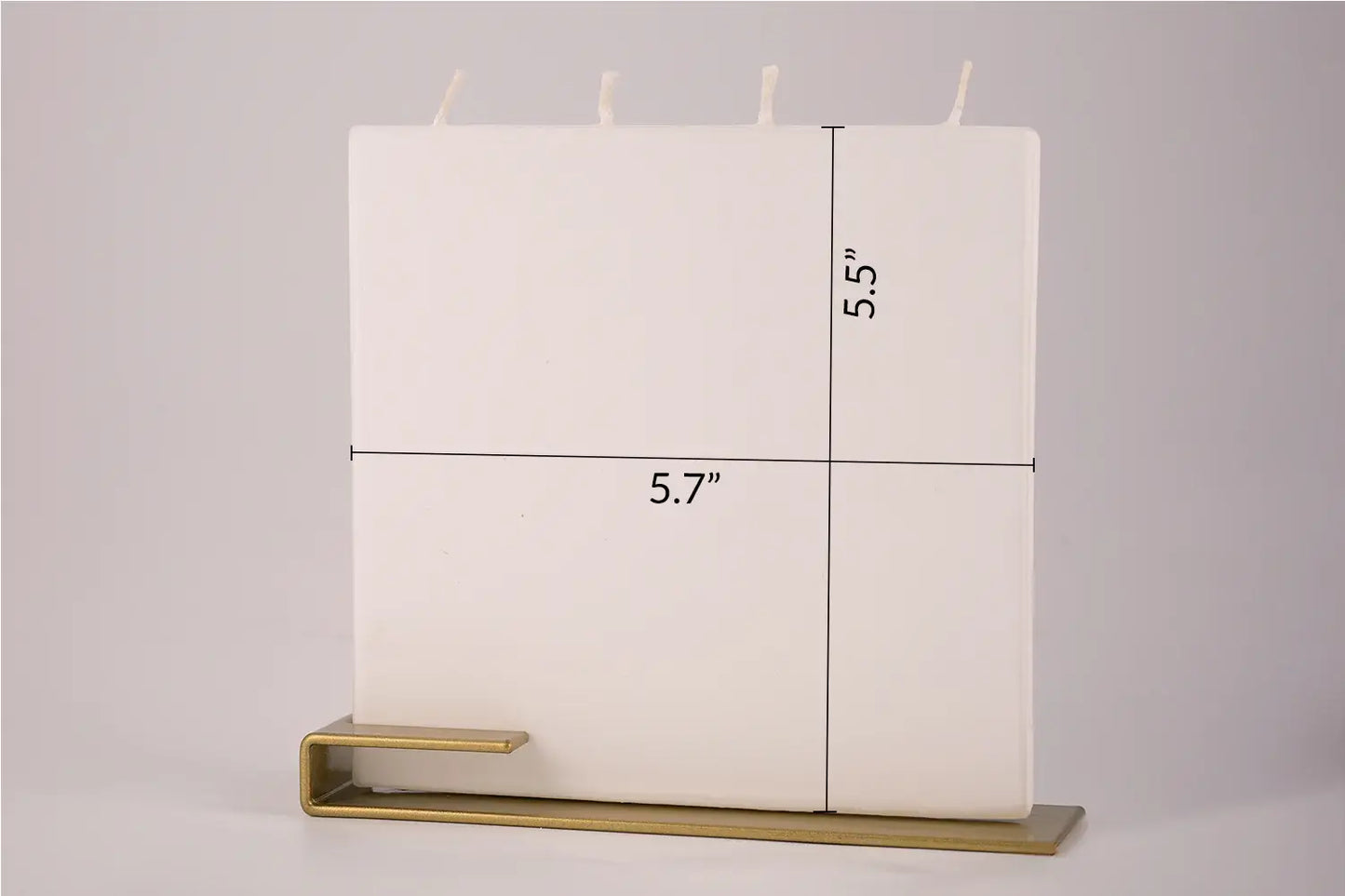 Flat Handmade Candle-Square Happy Birthday Cake with Sprinkles