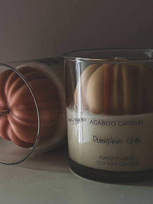 Halloween Candle 9 oz -Container Candle with Pumpkin 3.5x3in
