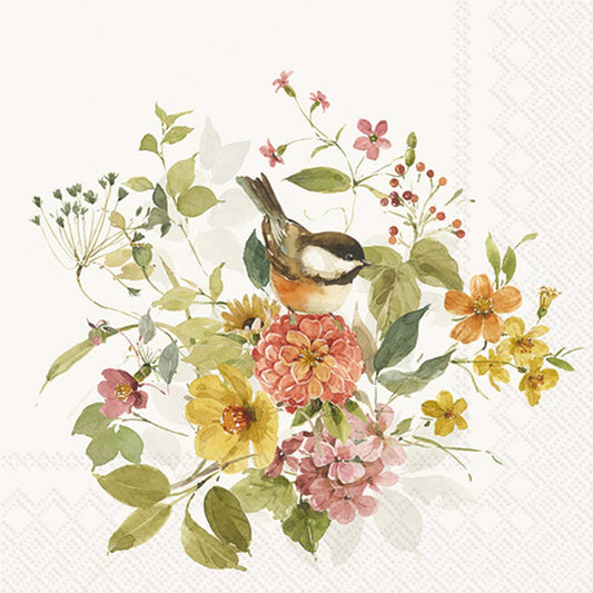 Paper Cocktail Napkin 20 Ct Blessed By Nature Cream Fall