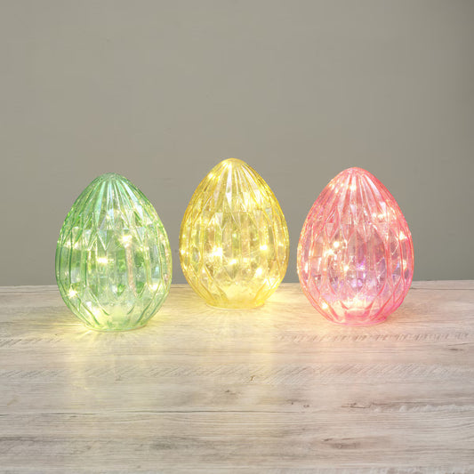 Lighted Glass Easter Egg,assorted colors (sold separately)