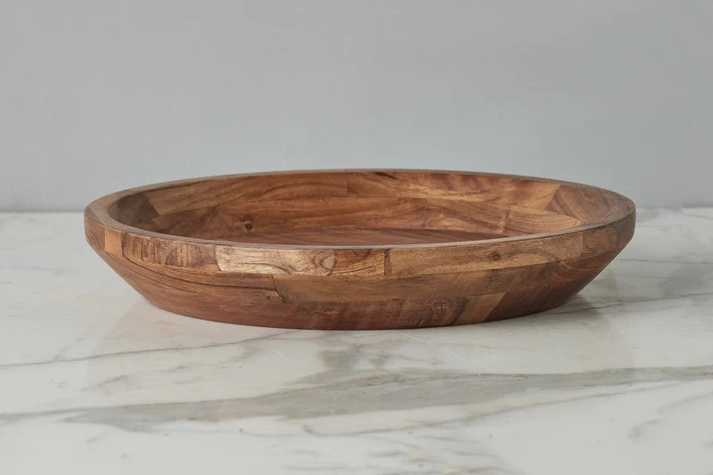 Couscous Wood Serve Bowl, Natural