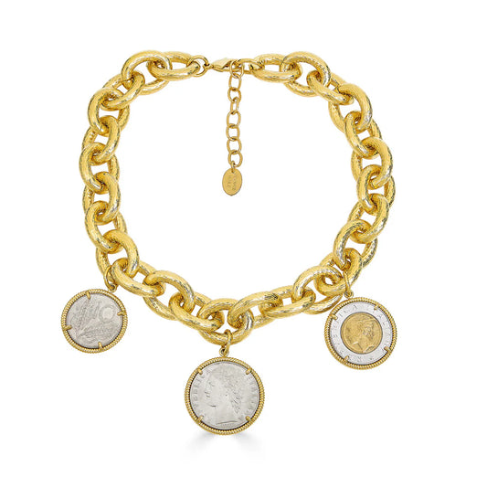 Madeleine Three Coin Necklace  Madeleine Three Coin Necklace   Madeleine Three Coin Necklace   Madeleine Three Coin Necklace Madeleine Three Coin Necklace