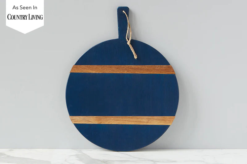 Mod Charcuterie Cheese Board round,navy blue