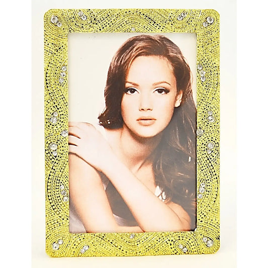Sonya Picture Frame with Swarovski Crystal Gold Plated