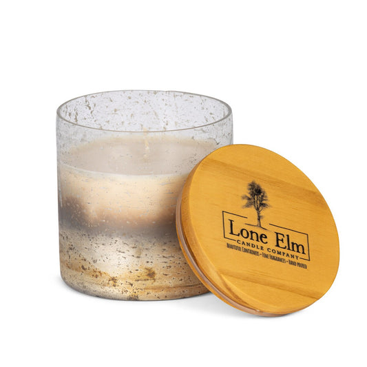 Baked Apple Candle in a Silver Mercury Glass Jar