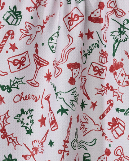 Geometry - Holiday Doodles Multi Tea Towel