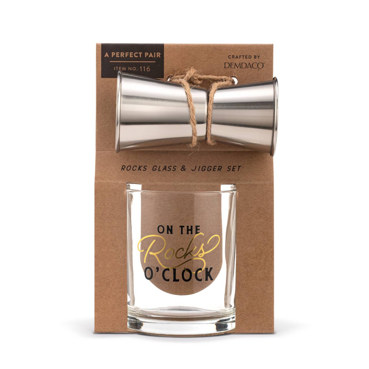 Rocks O'Clock Glass & Jigger Set