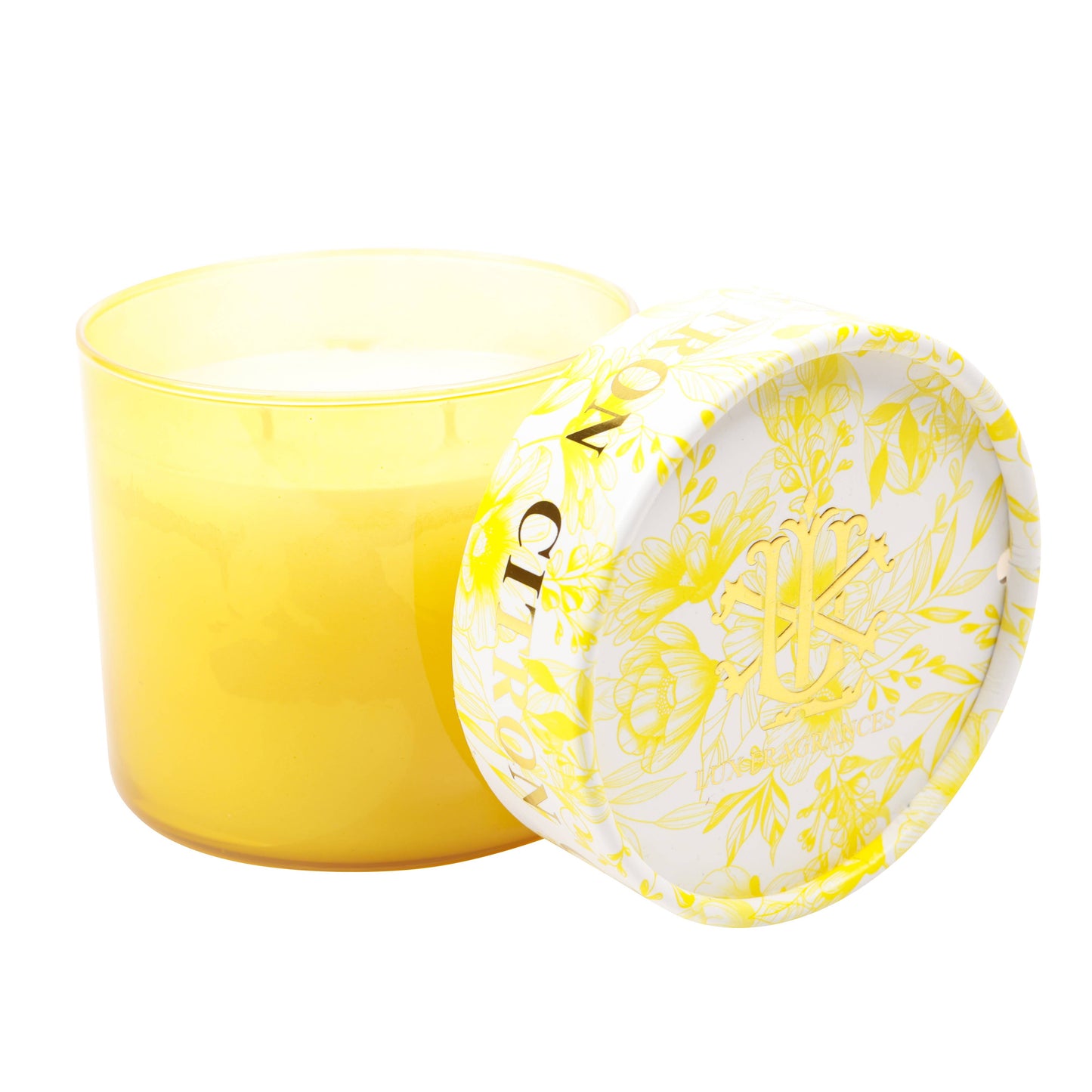 Citron 15 oz 2 wick Decorative Lid Candle