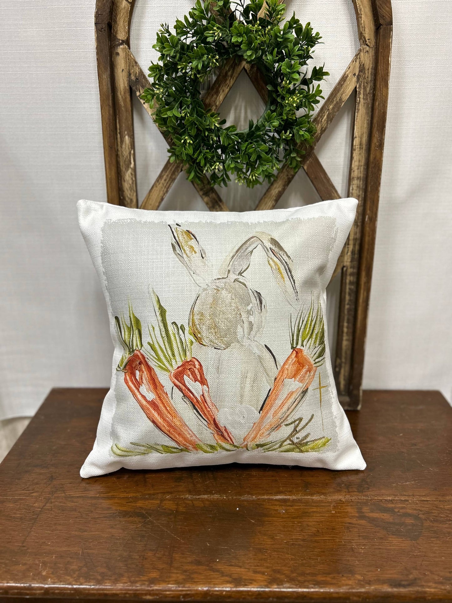 GA Bunny with Carrots Pillow