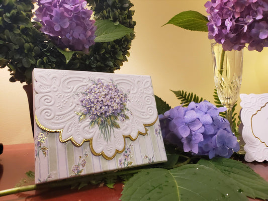 Violets Boxed Portfolio Note Card