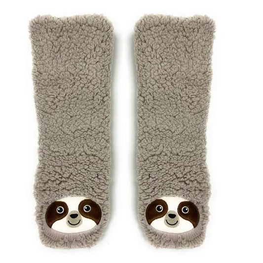 Sloth Time Animal Fluffy House Slippers