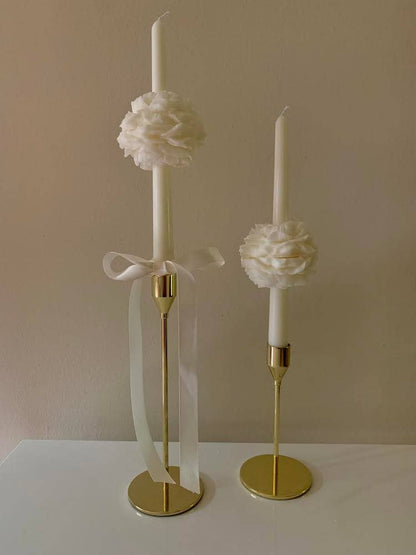 Peony Candle Flower For Candlestick / Set